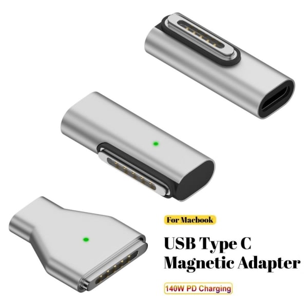 Typ-C hona till Magsafe 3-omvandlare USB-C magnetisk adapter Straight