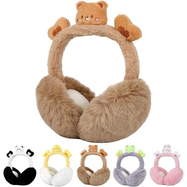 Korvanlämmittimet miehille ja naisille, talvella lämpimät korvanlämmittimet kannettavat taitettavat korvanlämmittimet fleece-pehmustetut korvanlämmittimet piirretty tyyli