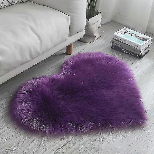 Hjerte Tæppe Til Soveværelse, blødt Hjerteformet Tæppe purple 70*90cm