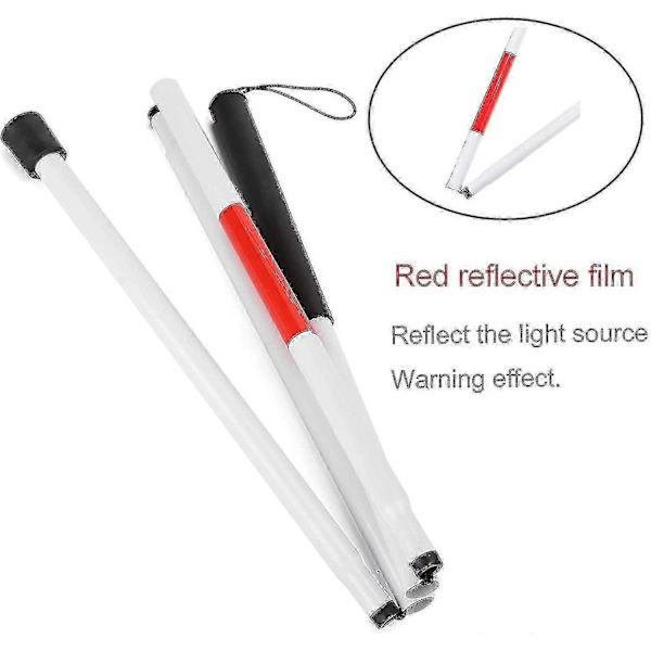 Blindestok, hvid stok, vandrestok til blinde, foldbar blindestok