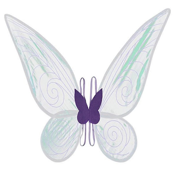 Sommerfuglvinger Engel Alvevinger Barn Jenters Festival Fest Rolle Prestasjon Rekvisitter Purple