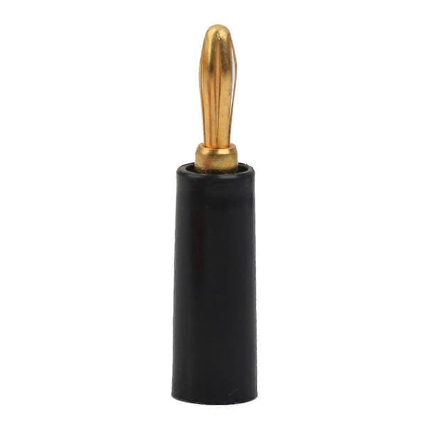 10 par 4 mm forgyldte bananstik (sort+rød)