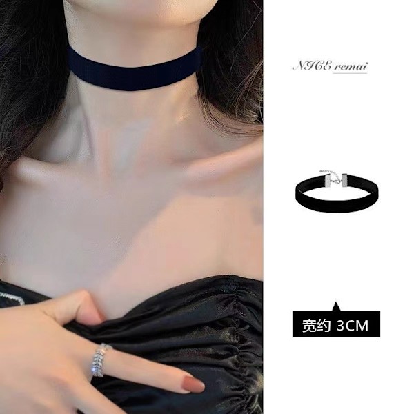 Bohemsk fløyel choker langt bånd sateng blomst krage halskjede sexy svart kamelia choker kostyme smykker tilbehør for kvinner og jenter 8