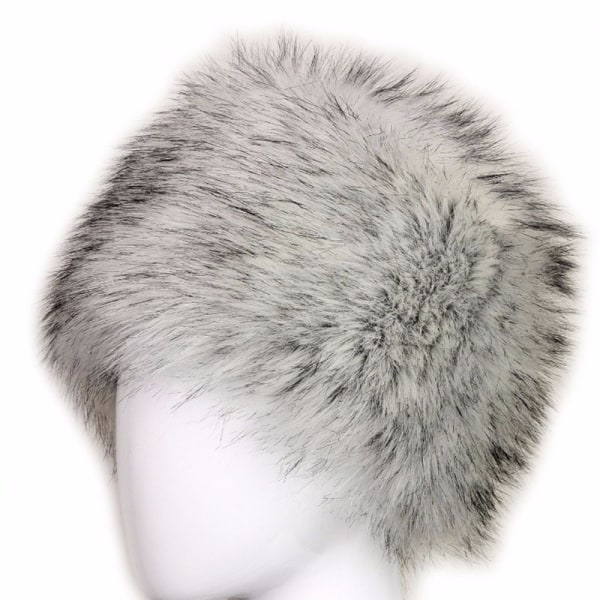 Dam Fluffy Faux Fur Rysshatt Tjock Puffig Skidmössa