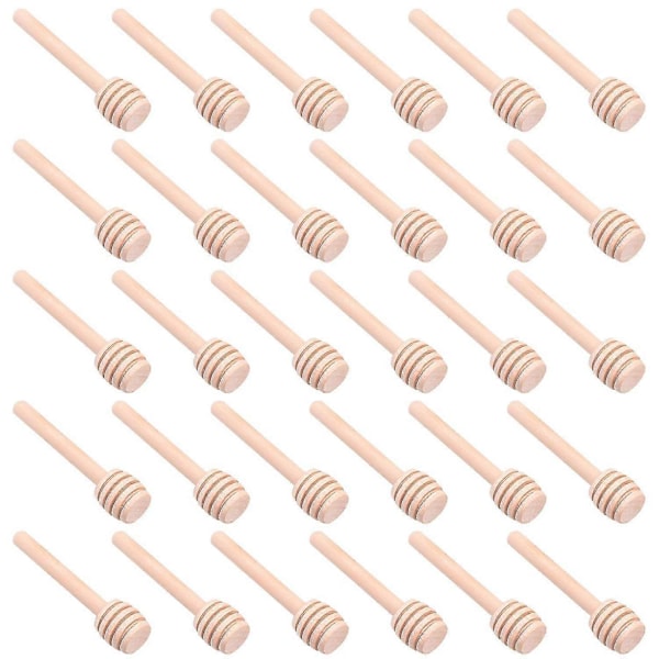 30 stk Mini Honningdippere i Tre, 7,6 cm Server for Honningkrukke Dispensering Drypp Honning