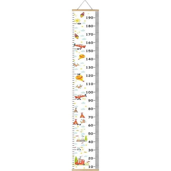 Barn Mätväggsschema Barn Höjdmätningsschema Hängande Höjdschema med Sött Mönster Dekorativ Barn Höjdskala Tillväxthöjdschema A