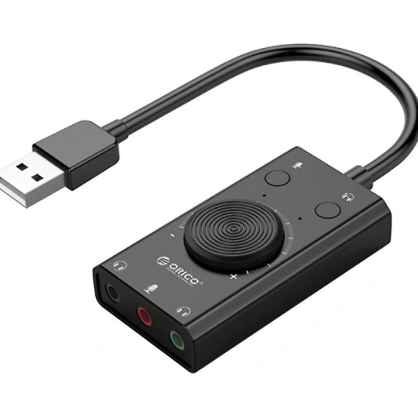 USB Audio Adapter Extern Stereo Ljudkort Kanal Stereo Ljudkort Converter 3,5 Mm Aux mikrofonuttag, Lämplig för spelheadset Ps4 La