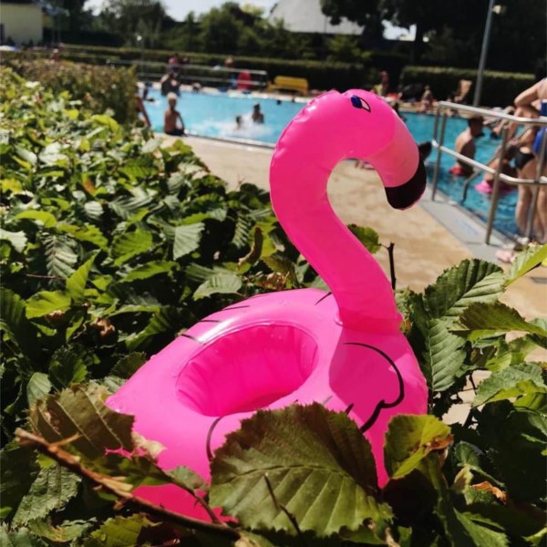 3x Flydende Flamingo Drikkeholder Opblæsbar Pool Badelegetøj