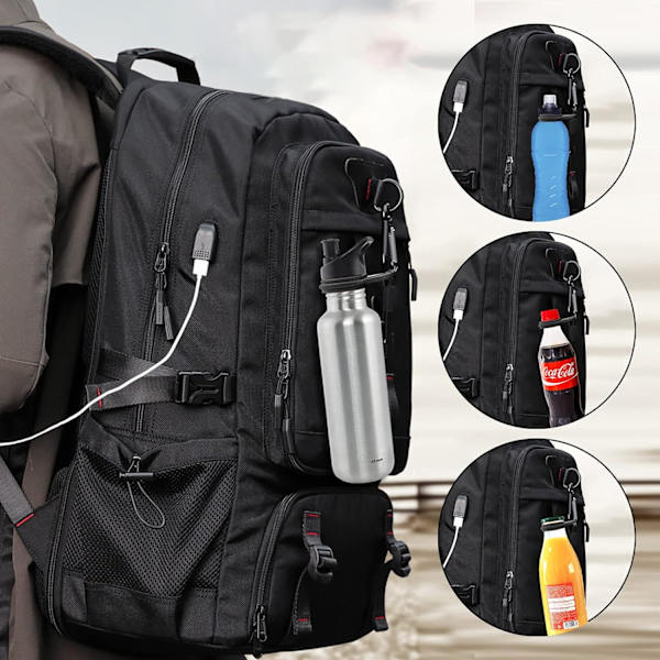 6 st silikonvattenflaskhållare med stor karbinhake, bärbar vattenflaskhållare, campingtillbehör för utomhusaktiviteter, camping, fiske