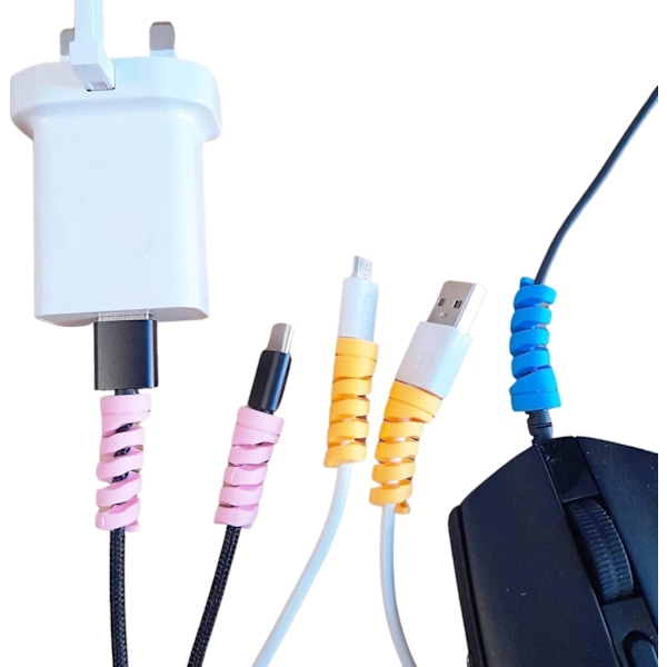 14 st iPhone laddningskabelskydd söta - Laddningsskydd USB-kabelskyddssparare - iPhone-kabelsydd, Type-C-laddningskabelsparare.
