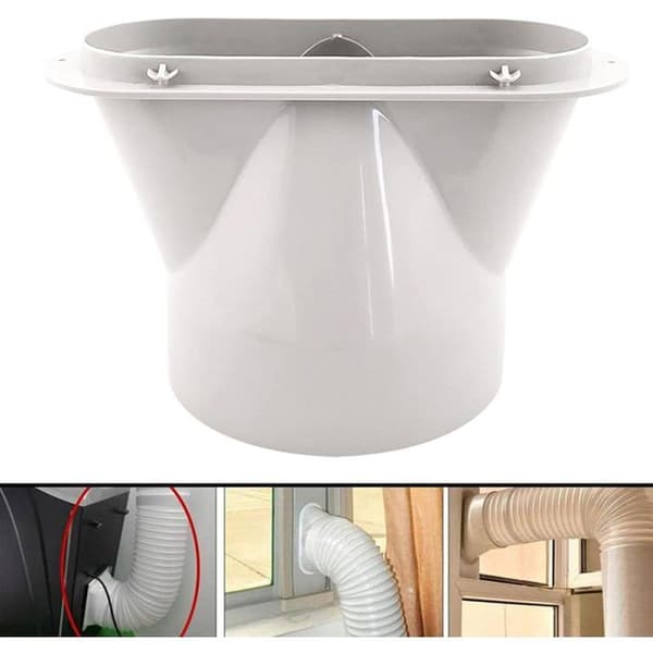 Utblåsningsslangadapter för portabel luftkonditioneringsslang, platt gränssnitt (13 cm)