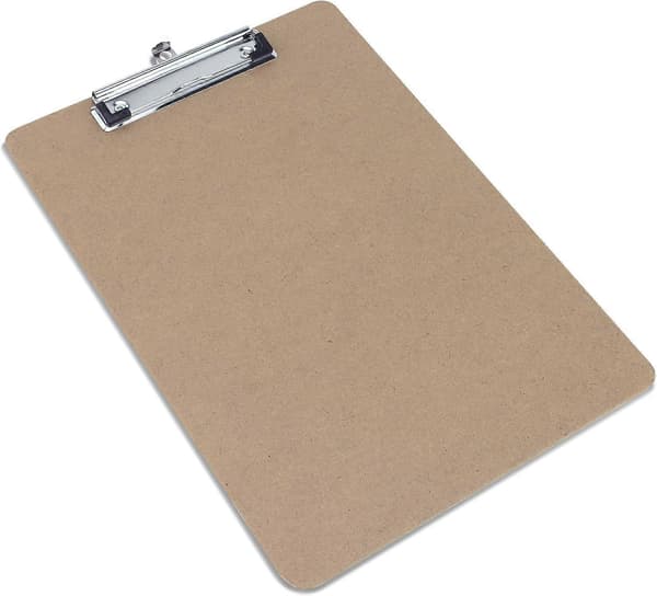 A4 Hårdpappsklämma med låg profilklämma, 12-pack