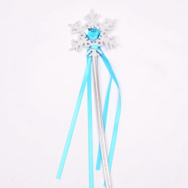 Prinsessa Elsan Kruunu Tiara ja Taikasauvasetti - Hopea Sydän Koru Pukeutumisvarusteet Taaperoille ja Pienille Tytöille Cosplay blue
