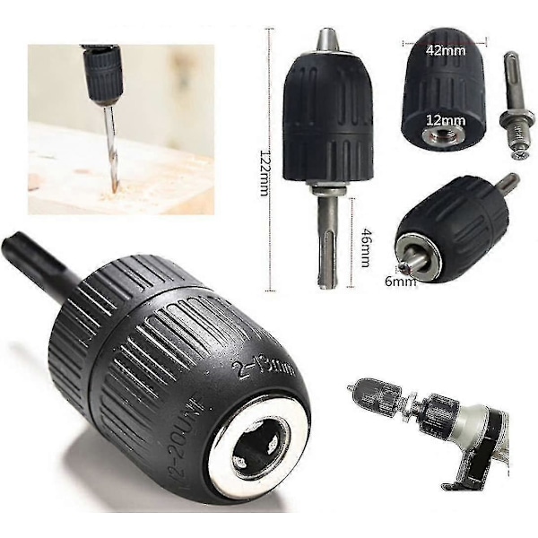 13 mm nøglefri borepatronadapter SDS Quick borebit HSS nøglefri patron hardware værktøjsdel