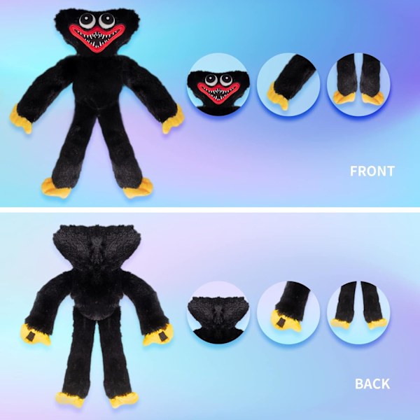 Plush-lelut, Peliajan Syntymäpäivälahjat, Kauhu Plush-lelu Halloween, Pehmeä Täytetty Plush-nukke Tytöille ja Pojille Black