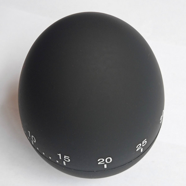 60 minutters silikon-eggformet timer med tydelige markeringer, perfekt for bruk på kjøkkenet, men også for mange oppgaver rundt i hjemmet