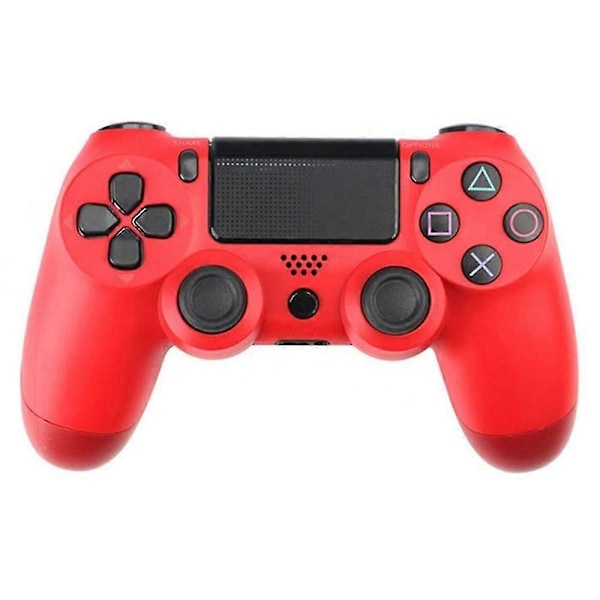 Trådløs PS4 Controller Bluetooth Gamepad med Vibration, Ergonomisk Design til PS4 Konsol - Lys Rød Multicolor Light Red