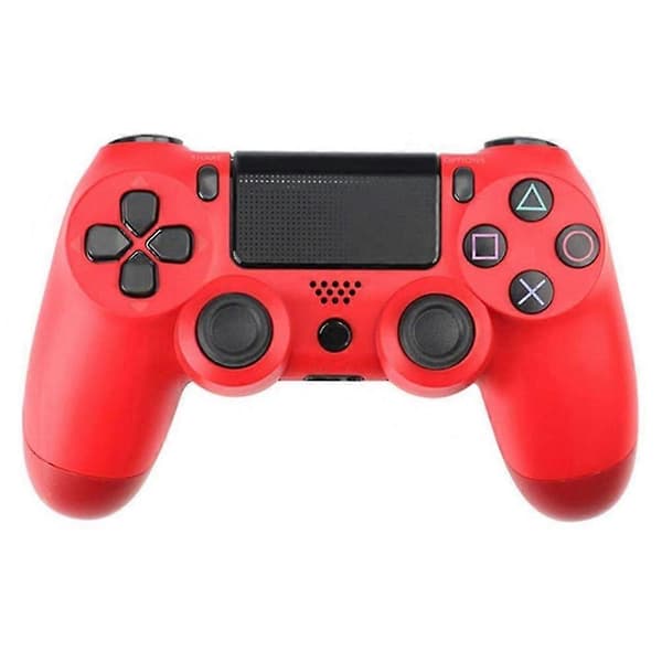 Trådløs PS4-kontroller Bluetooth Gamepad med vibrasjon, ergonomisk design for PS4-konsoll - Lys rød Multicolor Light Red