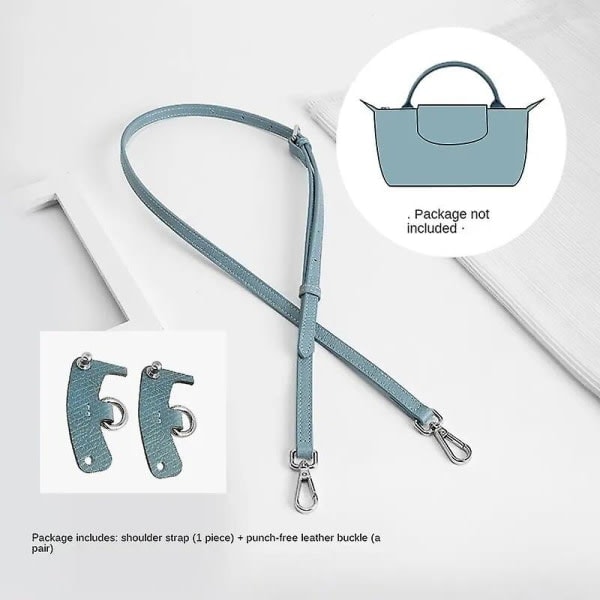 Axelrem för Longchamp Väska Transformations-tillbehör Fri stansning för miniväska Axelrem miniväska Light blue