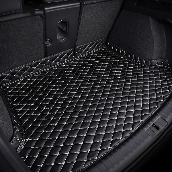 Tavaratilan suojus korotetuilla reunoilla Maserati Levante 2018-2023, nahkainen auton takakontin matto suojus - koiraystävällinen ja vedenpitävä lisävaruste Black-beige