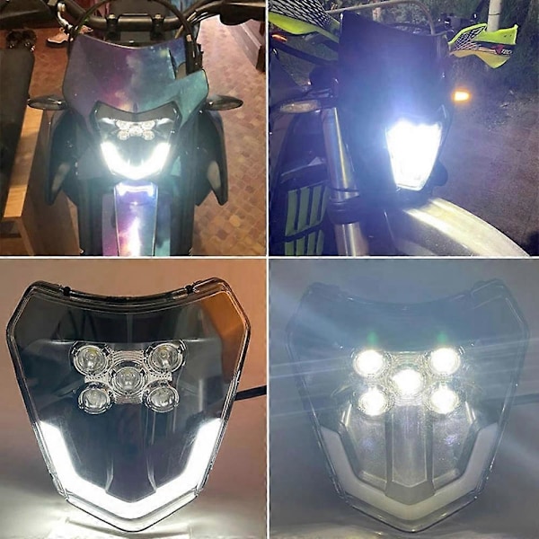 Moottoripyörän LED-ajovalopolttimo LED-ajovalo EXC XC XCF XCW XCF SXF SXS 125 150 250 350 450 530 690 -malleille