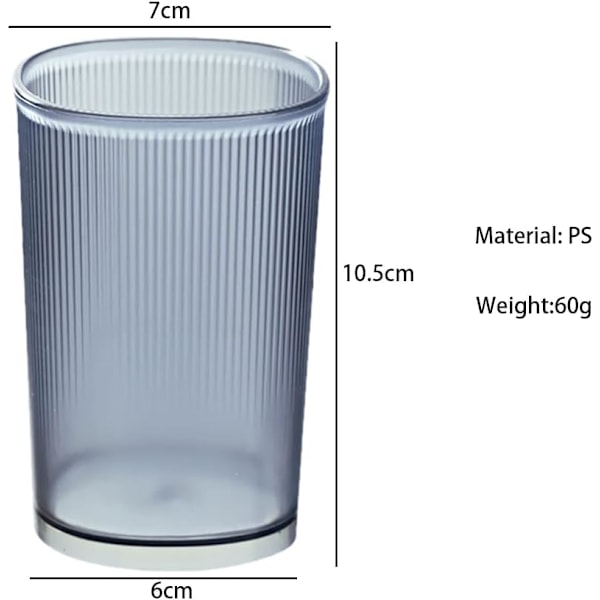 Tandbørsteholder, 3 plastik kopper tandbørsteholder, varmebestandig transparent tandbørsteholder