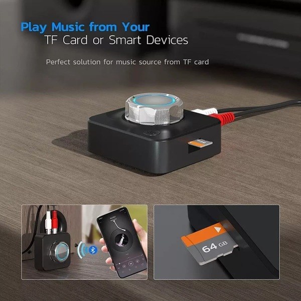 Bluetooth 5.0 Audio RCA-mottagare