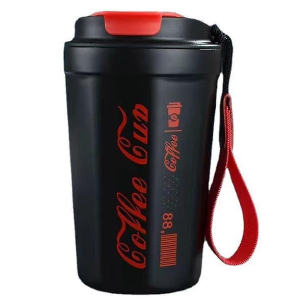 390ml Coca-cola Kaffekopp Dubbelskikts Läcksäker Termosmugg Present Till Vän Black