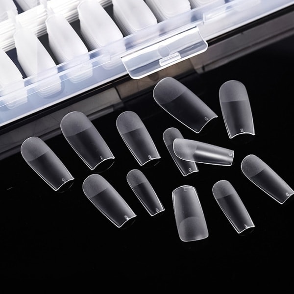 240 st Gel X Naglar Tips Press-on Förlängning Akryl Full Cover 4