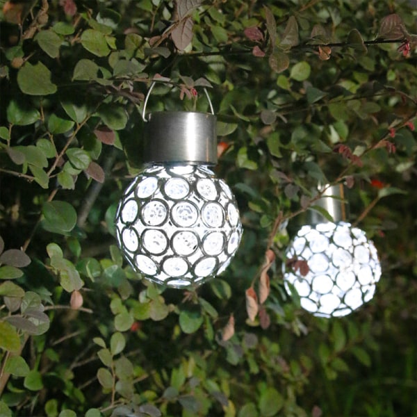 Solar Light Hanging Globe Ljusfärgsförändrande LED för fönsterdekoration för trädgårds uteplats