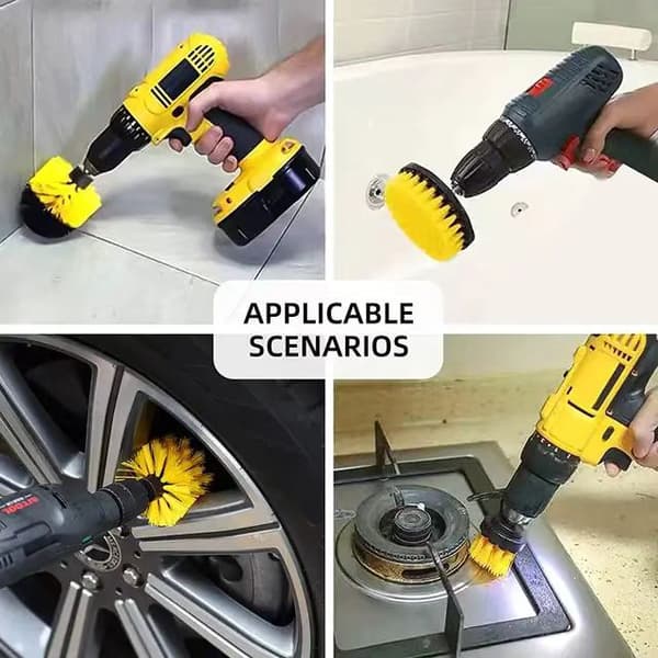 5-pack Borstfäste-kit för 1/5\" Elektrisk Skrubber, Elektrisk Skrubber Borstset