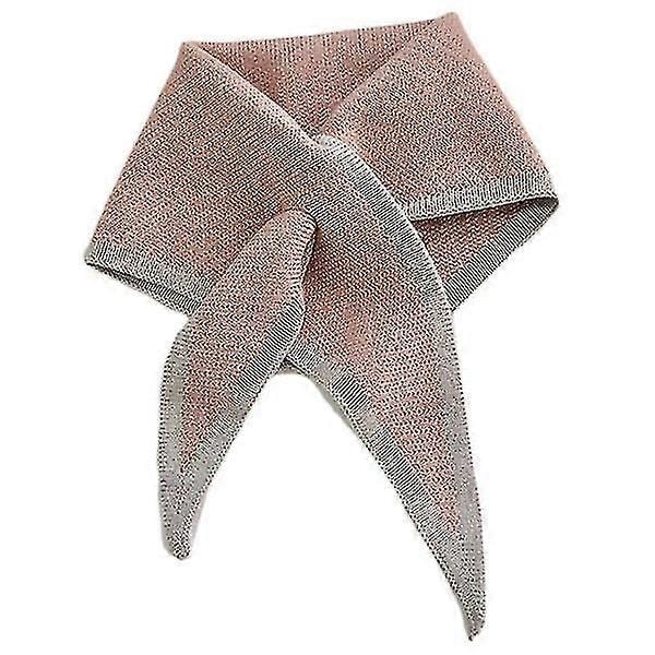 Triangelsjal for kvinner, halstørkle for kvinner, krysssjal Pink