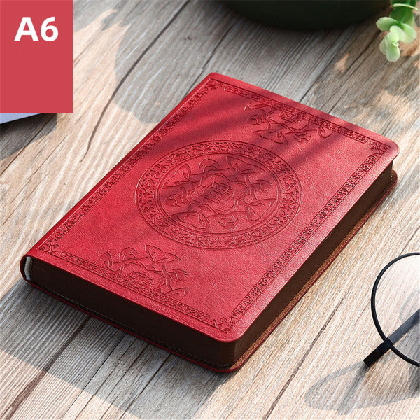 Vintage Læder Notesbog Rejsejournal Bsuiness Notesbog Dagbog til Voksne Gaver Red
