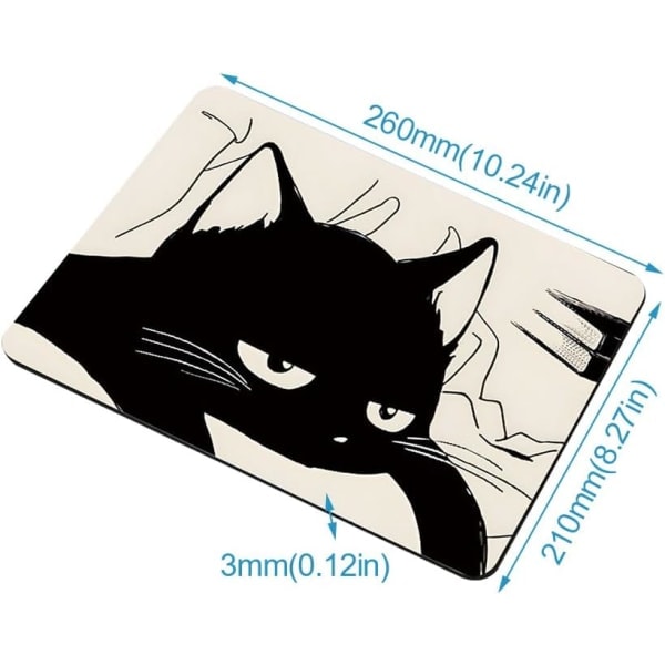 Sjov Musemåtte Sødt Katteprint Rektangulær Personlig Musemåtte Skridsikker Musemåtte Lille Kontor Computermusemåtte