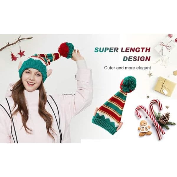 Julhattar för kvinnor, barn och män Elegant stickad varm