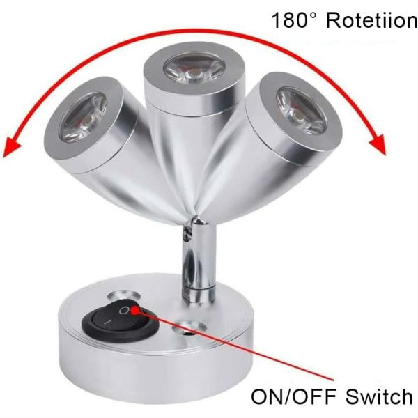 2. 12V LED Spot Læselampe Væglampe Sengelampe