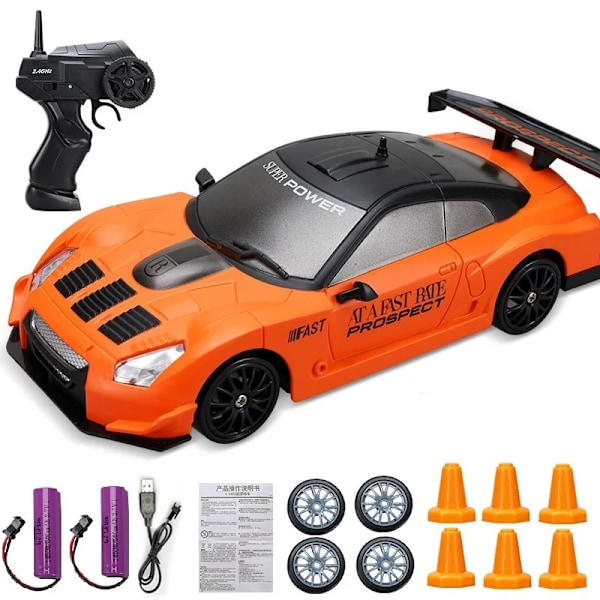 2.4G Drift RC Bil 4WD RC Drift Bil Leksak Fjärrkontroll GTR Modell AE86 Fordon Bil RC Racing Bil Leksak för Barn Julgåvor 05-2B