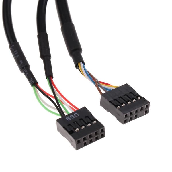 USB2.0 2-Port 5.25'' Optisk Driv Metall Frontpanel Hub med 1 HD Lyd & Mikrofon