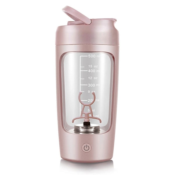 Fuldt Automatisk Blandekop Bærbar Protein Pulver Rysteflaske Elektrisk Protein Shaker Flaske Pink Without Powder Box