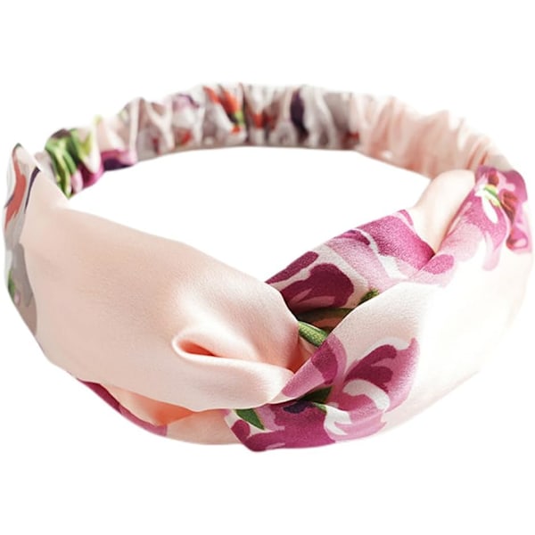 1 stk Hårbånd 1 Pakke Hodebånd for Kvinner Elastisk Hodebånd Sklisikkert Mote Kvinners Turban Hode Apricot powder