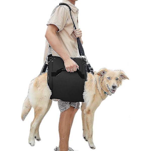Hundebæresele, Nød-rygsæk Kæledyrsbenstøtte & Rehabilitering Hund (sort) Løfte Sele Til Negleklipning, Hundebærer PK XL