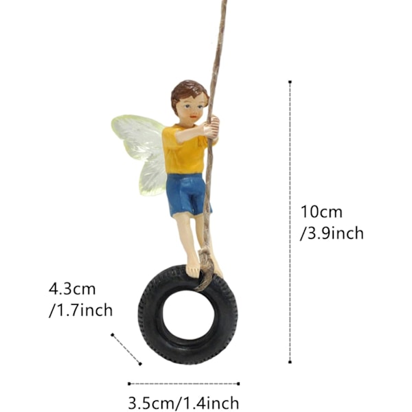 Hartsihahmo Miniatyyri, Keijupuutarhan Poikahahmo Siipiveistos Enkelihahmo Kukkaruukkuun Kotipihan Pihan Nurmikon Koristeeksi