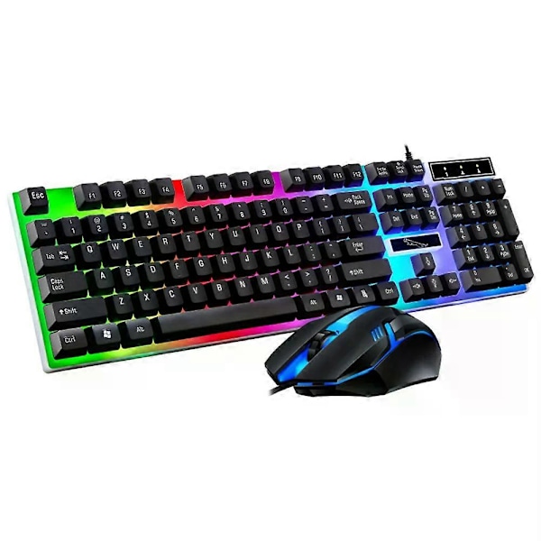 Redragon Näppäimistö ja Hiirisetti K552-RGB-BA Mekaaninen Peli Näppäimistö ja Hiiri Yhdistelmä Langallinen RGB LED 60% Windows PC Pelaajille Black