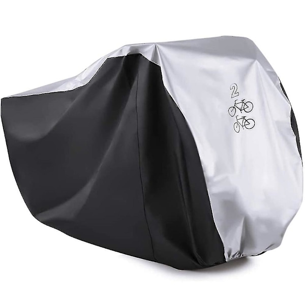 -sj-Cykelskydd för 2 Cyklar 190T Nylon Cykelskydd Dubbel 2 Ycle Cycle Scooter Regn Och D Ant UV Perfekt För Montering