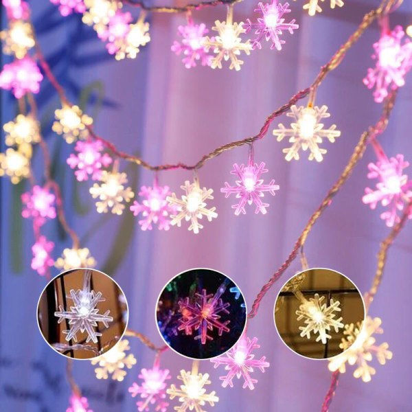 Joulukoriste Lumivyöhyke Valojousto Xmas Garland Holid Lämmin Valkoinen Warm White