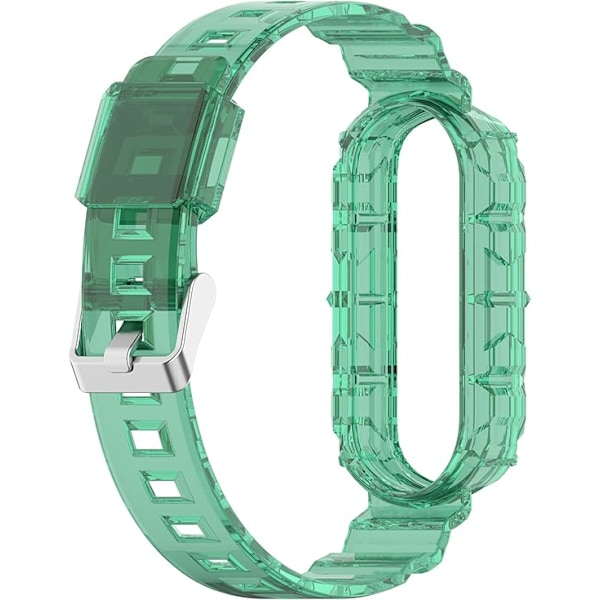 Smart klockarmband för Xiaomi Mi Band 7/6/5, transparent silikonklockarmband, ersättningsarmband handledsband för Xiaomi Green