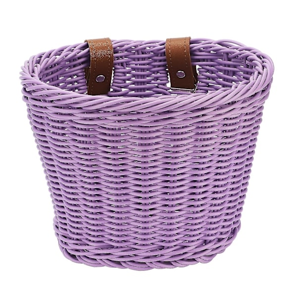 21*17*16cm Lasten rottinkipyöräkori pojille ja tytöille Pyörä Pyörä violetti