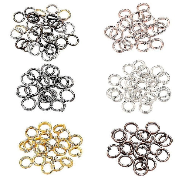 200 kpl/erä 4 5 6 8 10 mm hyppyrenkaita avorenkaita liittimiä tee-se-itse korujen löytämiseen ja valmistukseen Frosted Gold 4mm