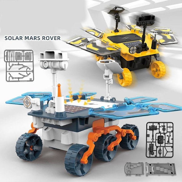 Solcelled Mars Rover Leke DIY Montering Leke Robot Leke Mars Rover Leke For Barn Blue