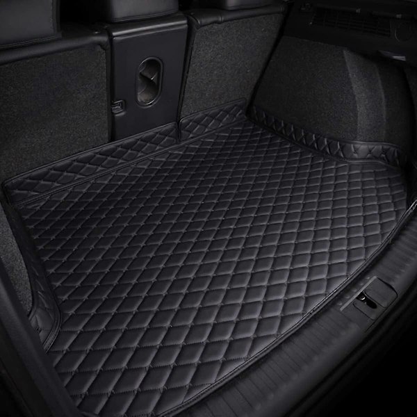 Tavaratilan suojus korotetuilla reunoilla Maserati Levante 2018-2023 -malleihin, nahkainen auton takakontin matto, suojatarjotin - koiraystävällinen ja vedenpitävä lisävaruste Black